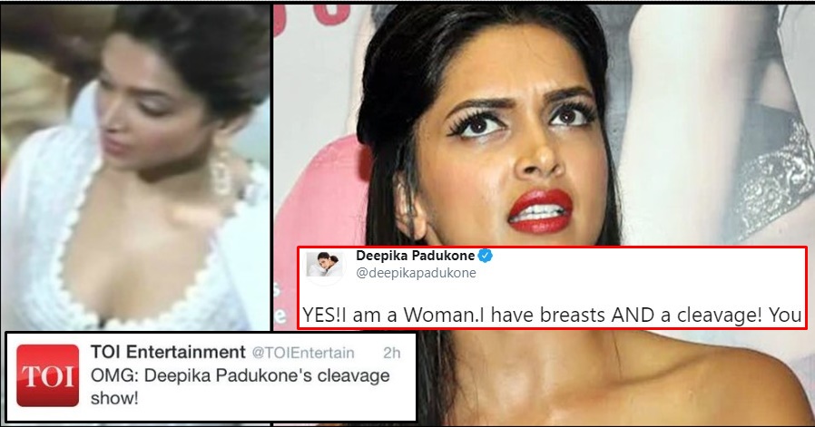 Times Of India Saw Deepika S Cleavage The B Wood Actress Replied Like A Boss The Youth