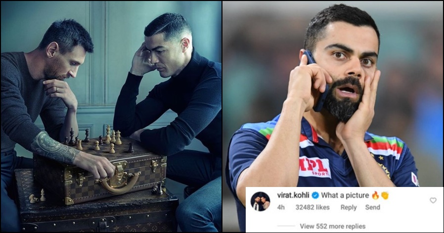 Virat Kohli's Three-Word Comment On Cristiano Ronaldo-Lionel Messi's  Picture Has Gone Viral