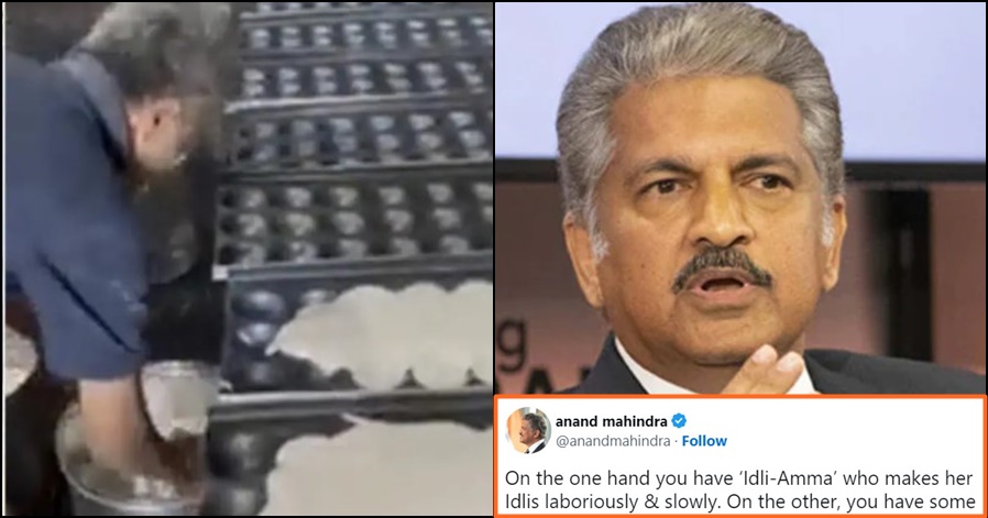 Anand Mahindra is impressed with this man's skills in making hundreds of idlis