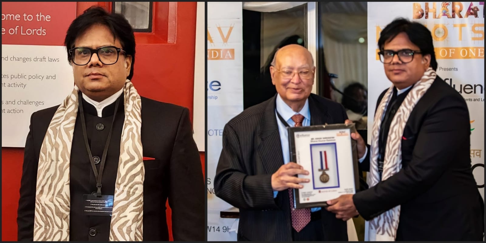 Senior DD Journo Ashok Shrivastava honored in the House of Lords, London