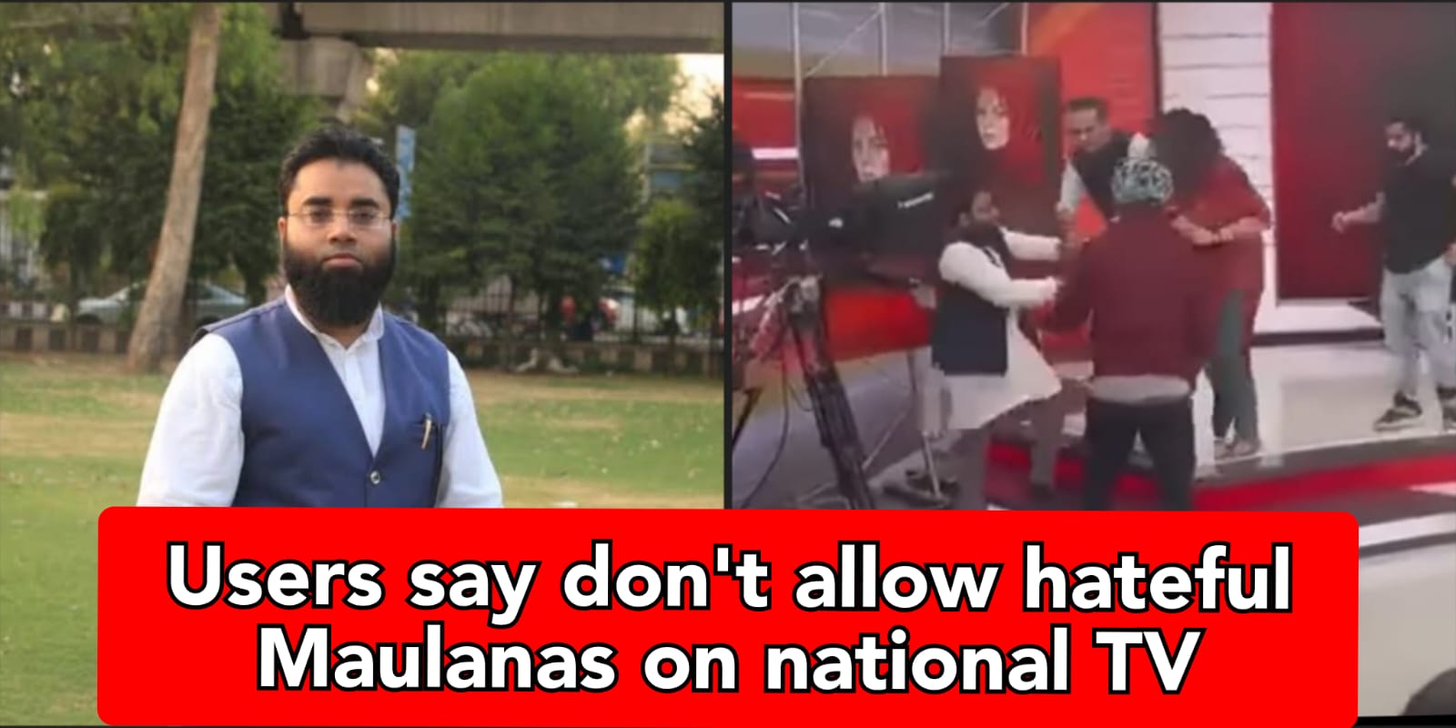 Controversial Islamic scholar Shoaib Jamai slapped by Subuhi Khan during TV debate