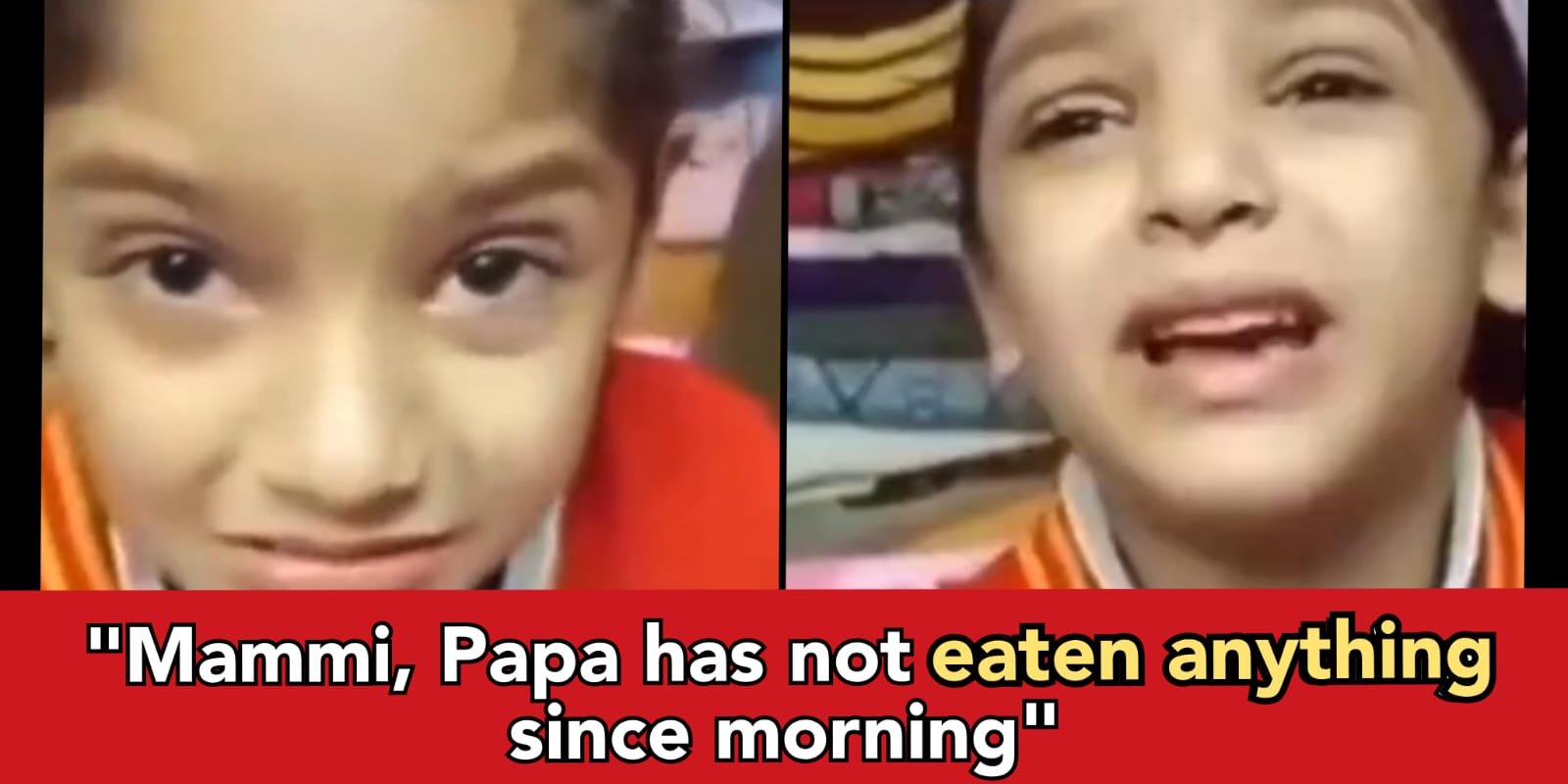 Emotional video shows a Cute girl crying for her father, says Papa only works for us never takes care of himself