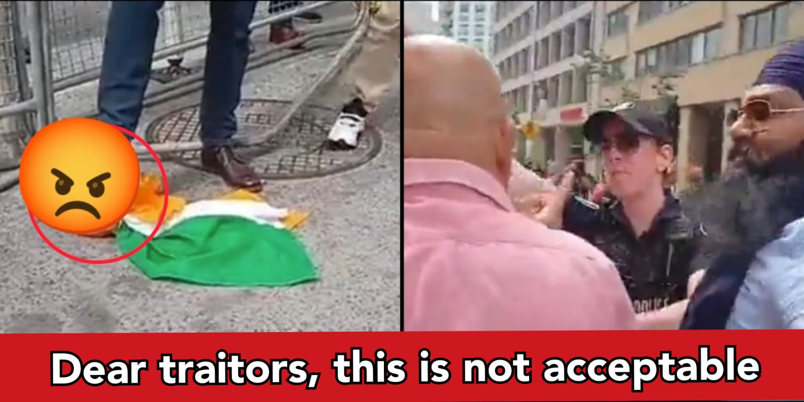 An Indian man alone fights Khalistani terrorists to save Indian flag, salute to him