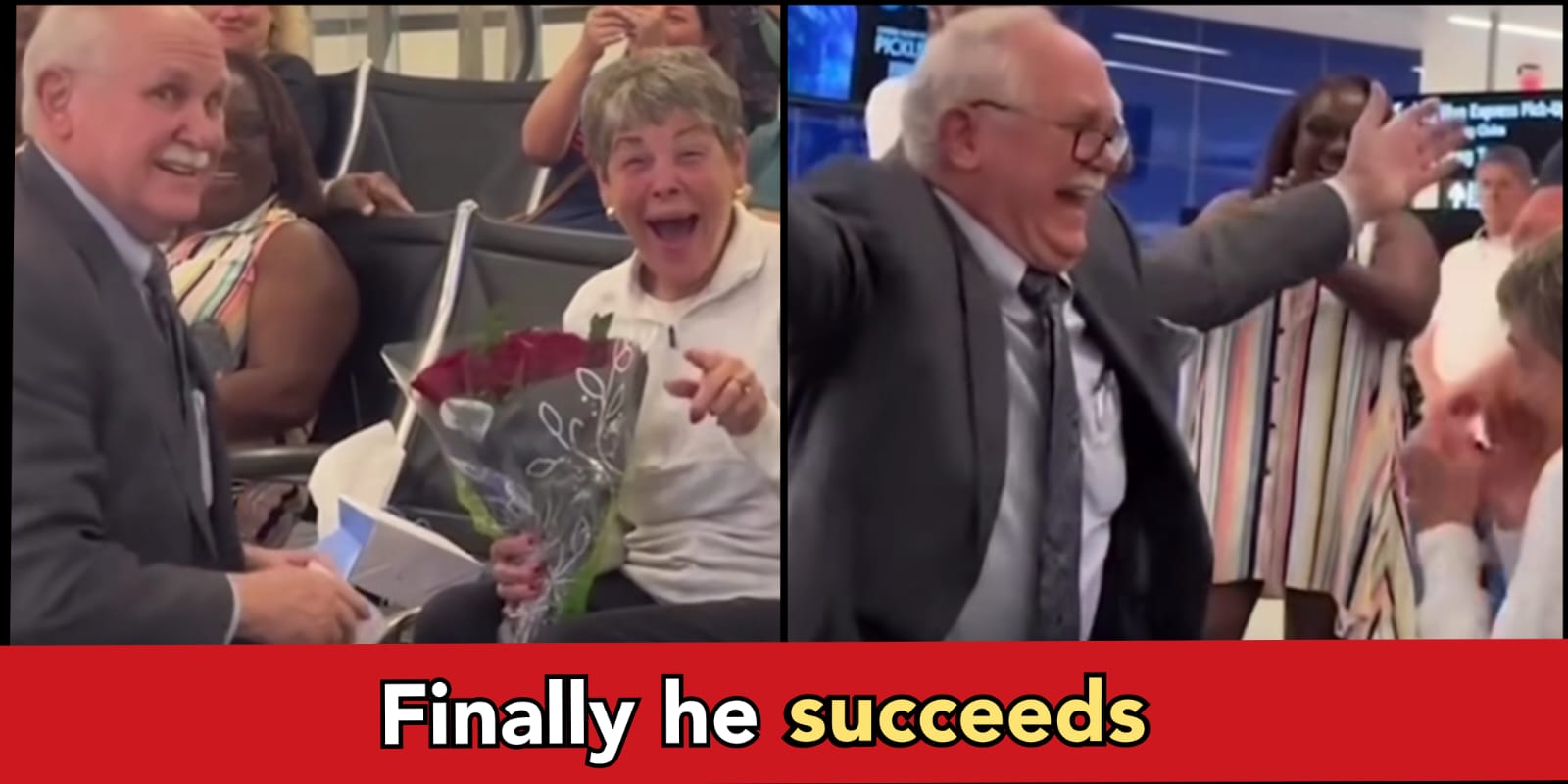 78yr old man proposes to his school crush, he wanted her for years