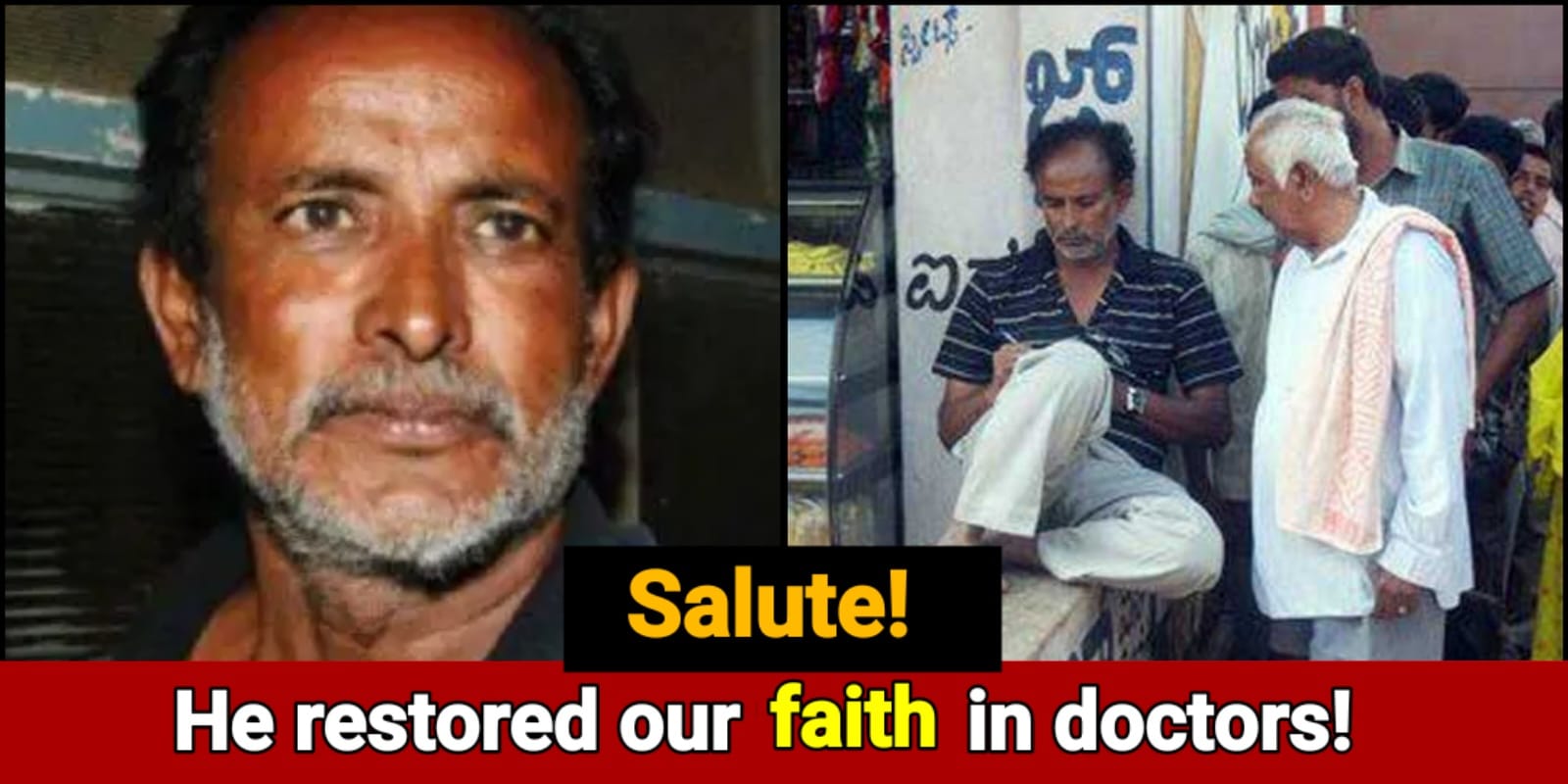 This doctor charges only ₹5 to treat patients, one big salute to him