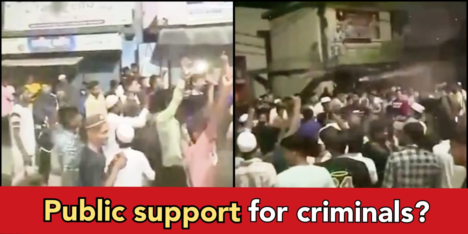 Muslims shout "Allah o Akbar" after two Muslim youths harass a minor Hindu girl