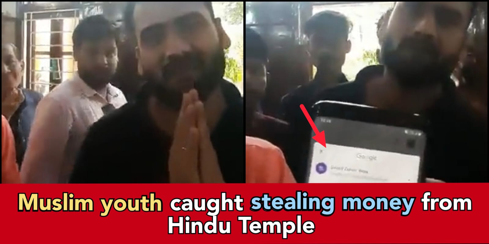 Zubair posed as Rohit, enters Hindu temple and steals donation money, caught