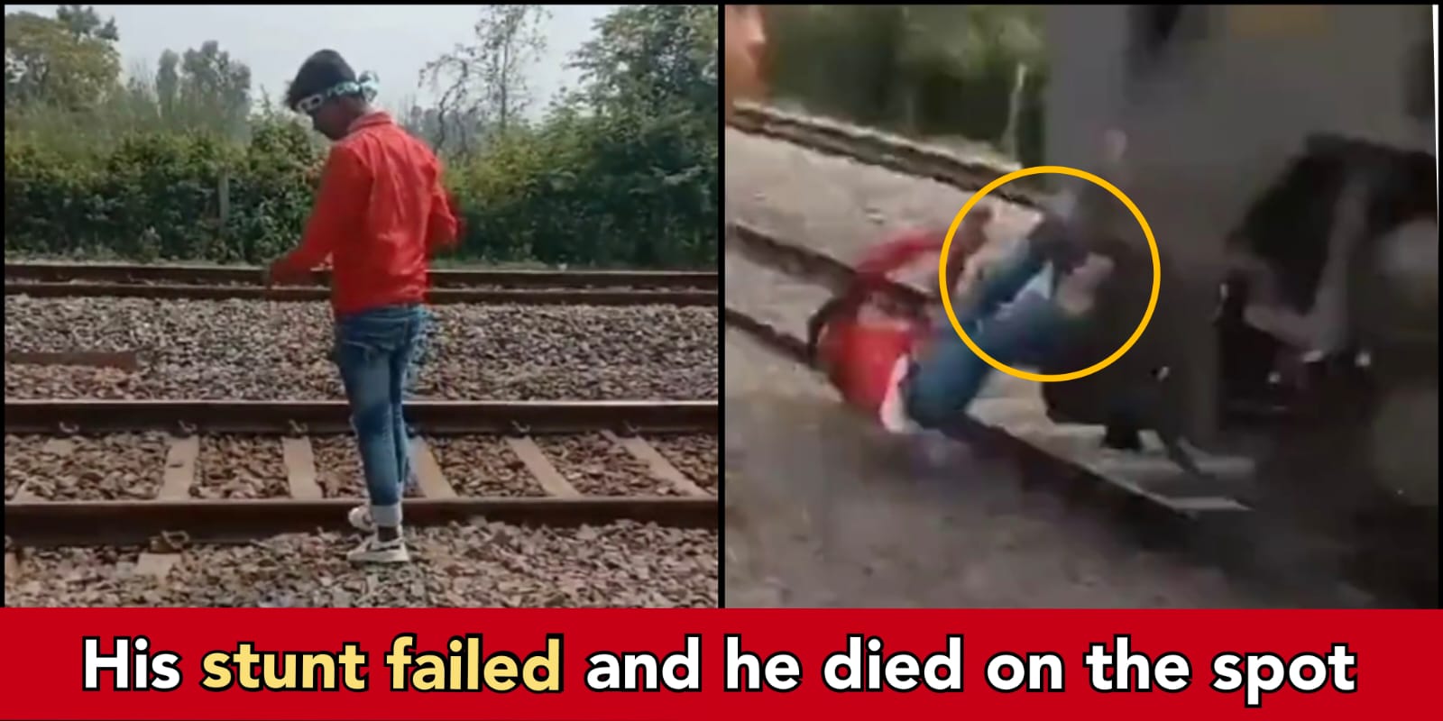 Influencer was making reels on railway tracks, got run over by fast Train