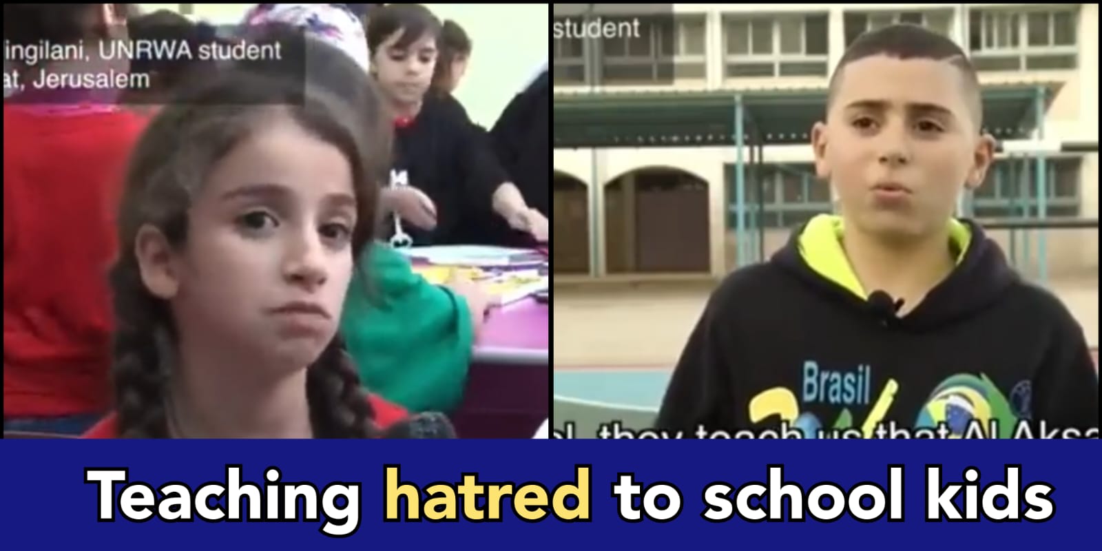 "When I grow up, I will become suicide bomber" Palestine schools teaching hatred to kids