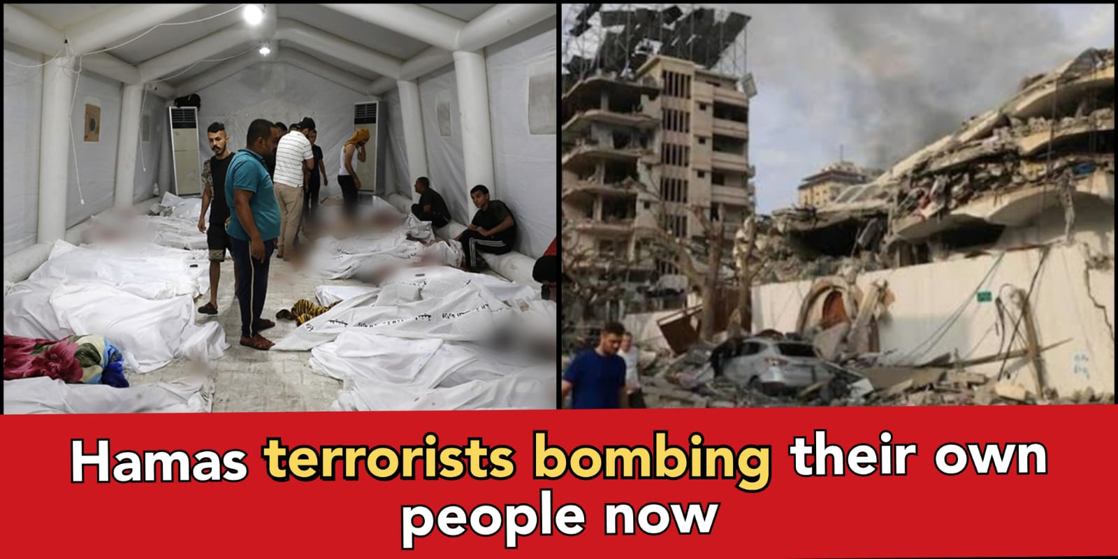 Hamas Terrorists bombed hospital, killed Palestine people only to blame Israel