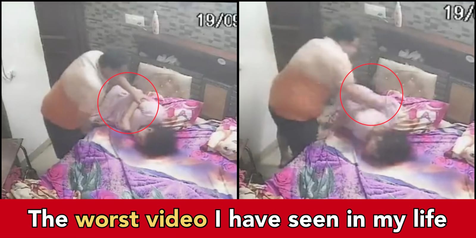 Man seen ruthlessly beating 73yr old mother, this video has gone viral