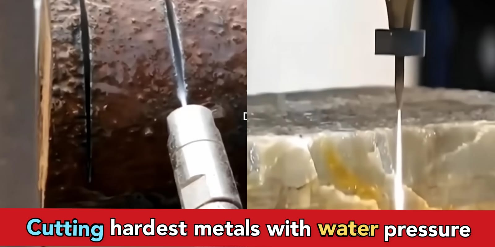 Water can become world's sharpest cutter, it can cut stone and iron faster then anything else