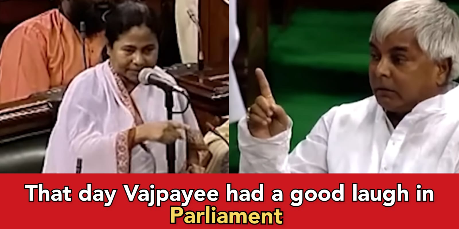 When Lalu Yadav joked at Mamata Banerjee, Ex PM Vajpayee had a good laugh