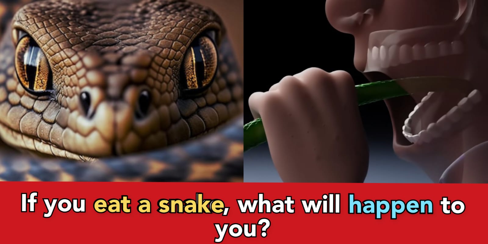 What if a Human engulfs a snake, who will die? Here is scientific answer