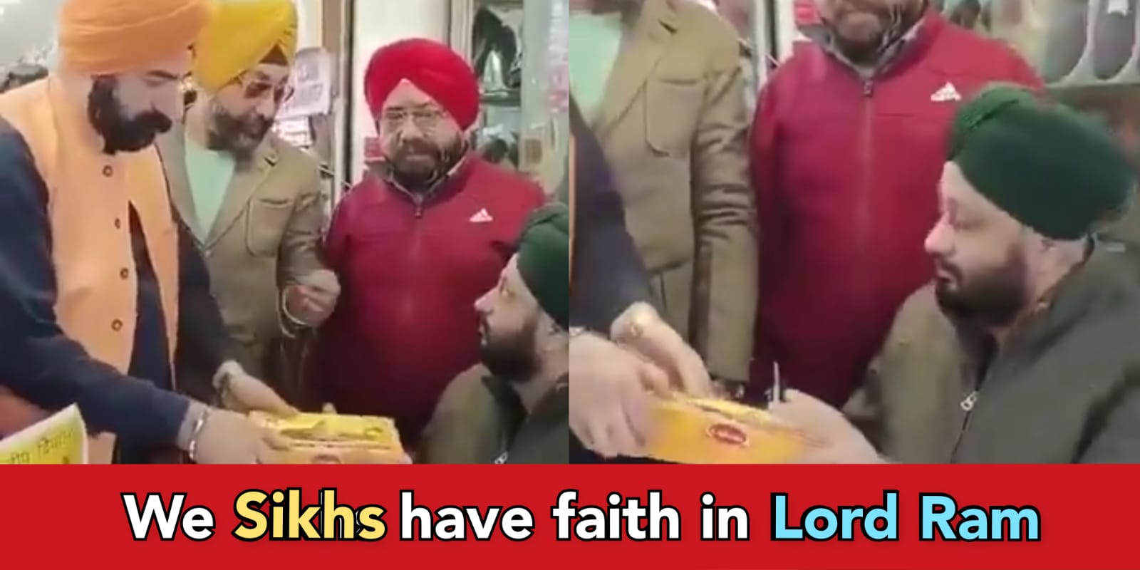 Sikh groups distribute sweets and candles requesting people to celebrate Ayodhya Ram on 22nd