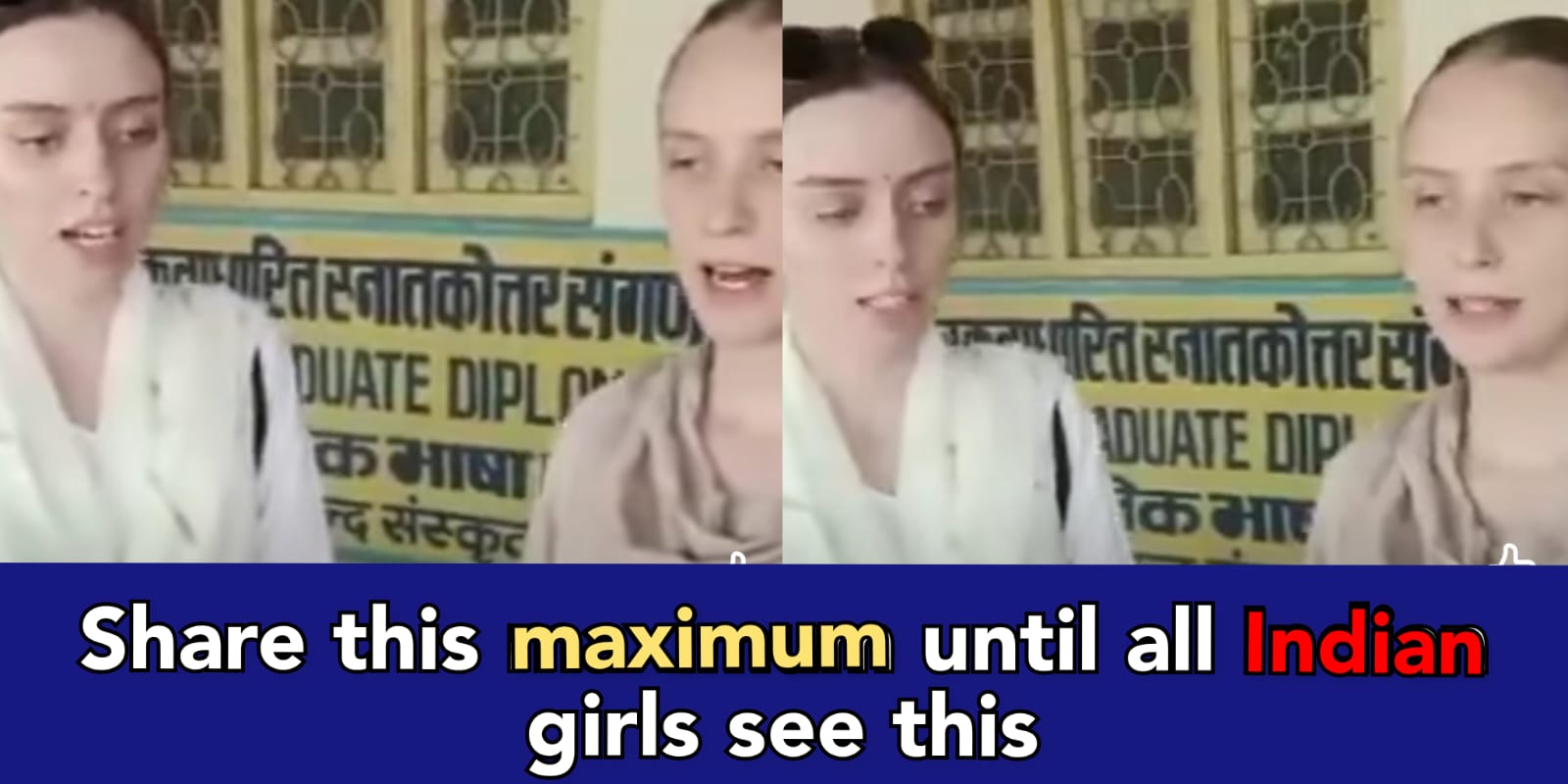 Two beautiful foreign girls chant Sanskrit Matras so impeccably that even Sadhus get surprised