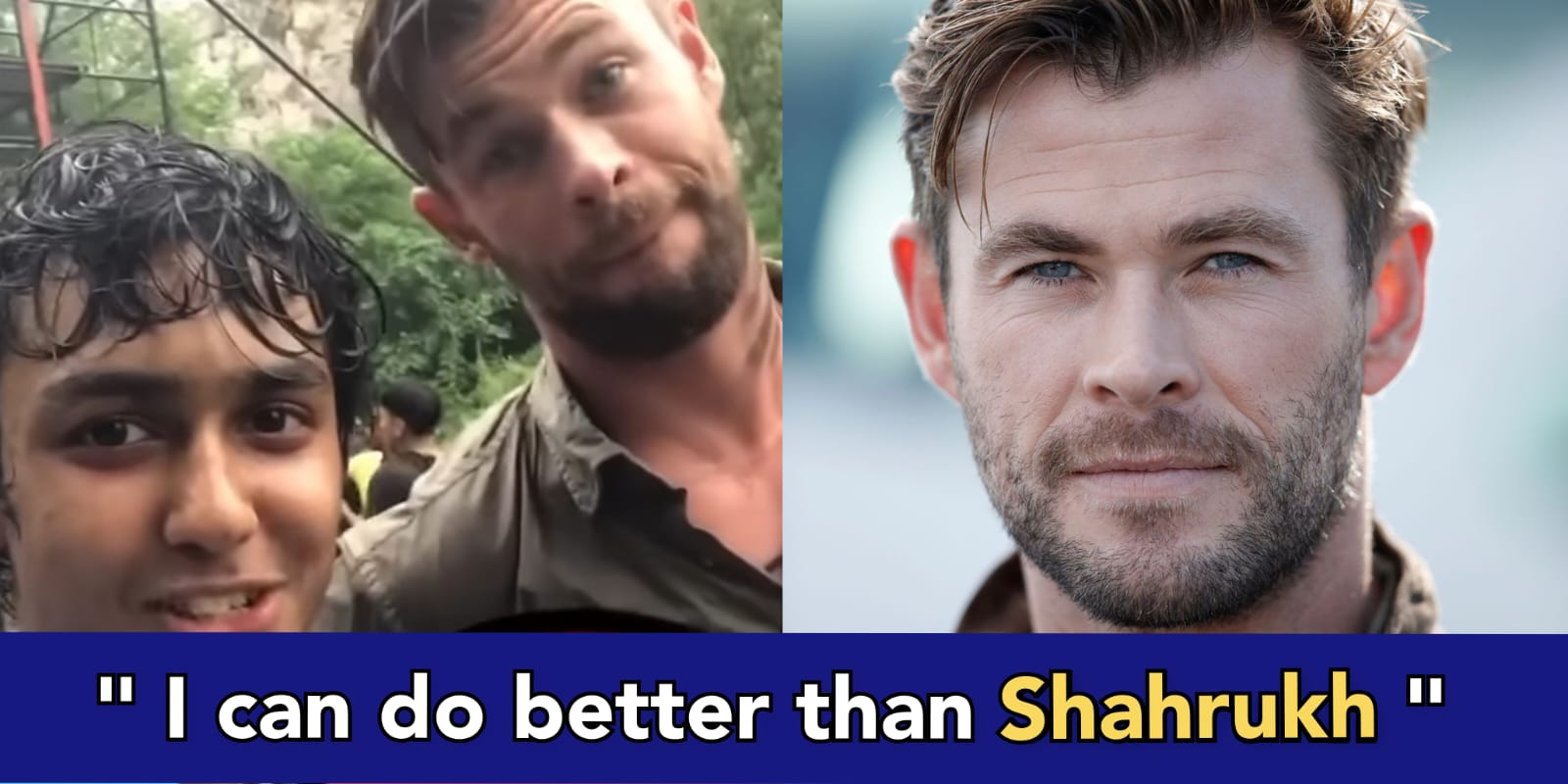 Thor's actor Chris Hemsworth tries acting like Shahrukh Khan, video goes viral