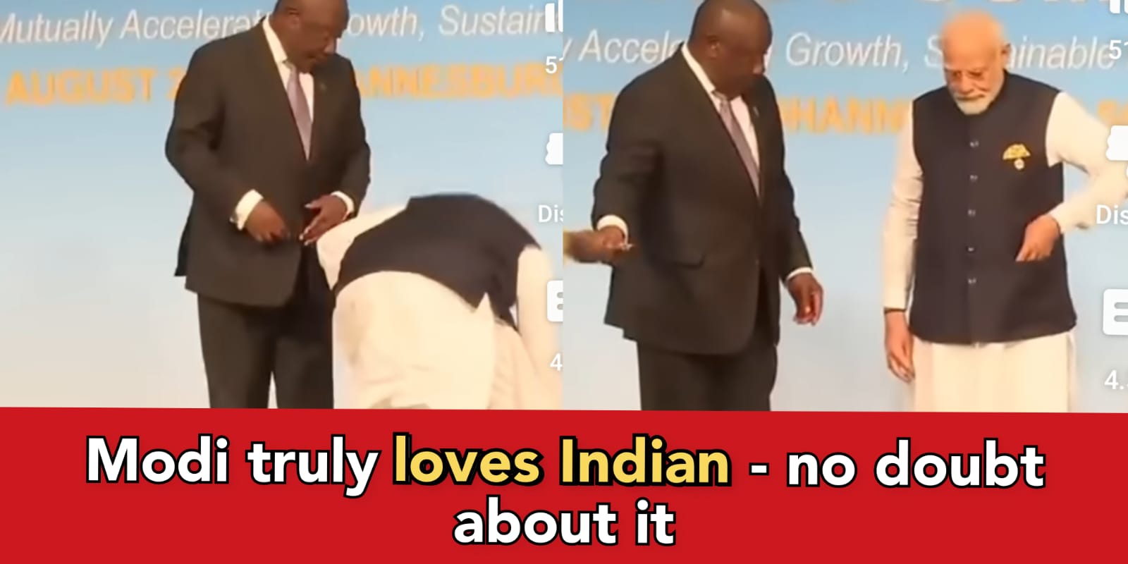 Prime Minister Modi seen picking up Indian flag lying on ground