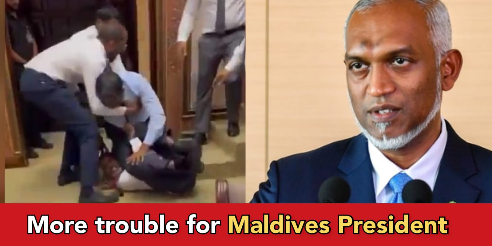 Maldives politicians who support India going for impeachment motion against President Muizzu