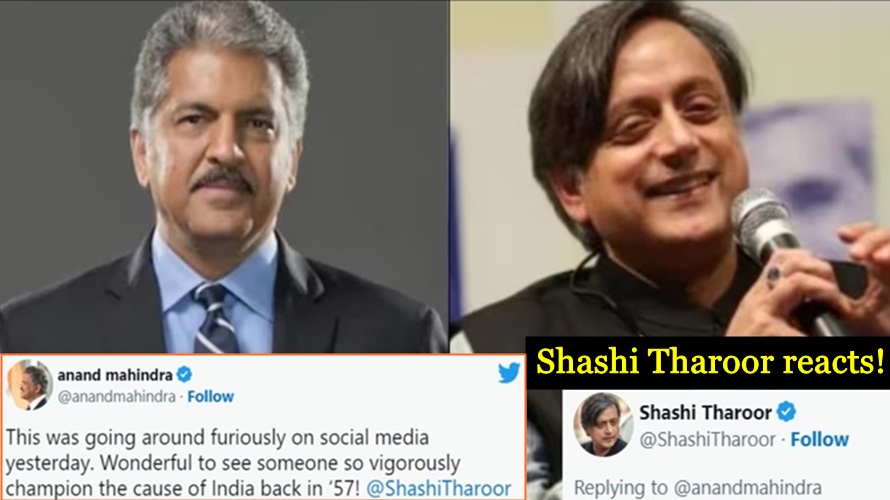 Anand Mahindra shares a 1957 video of India student debating British host, Shashi Tharoor responds