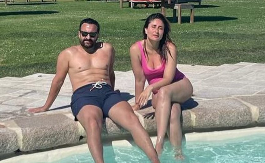 Hater teases Saif Ali Khan for letting his Wife wear a bikini, Kareena responds!