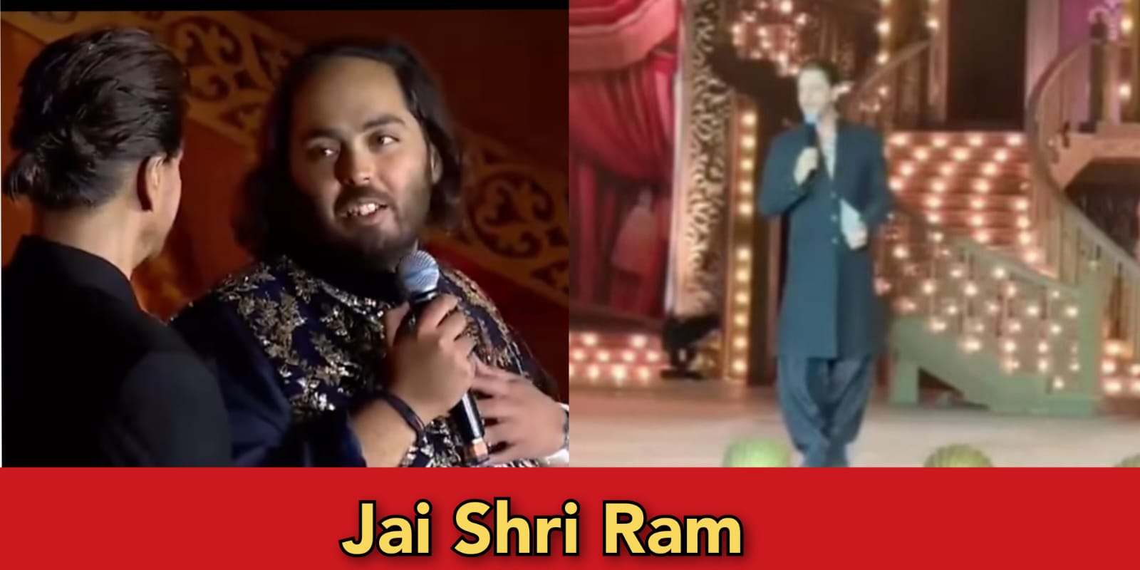 Anant Ambani makes SRK say "Jai Shri Ram" on stage