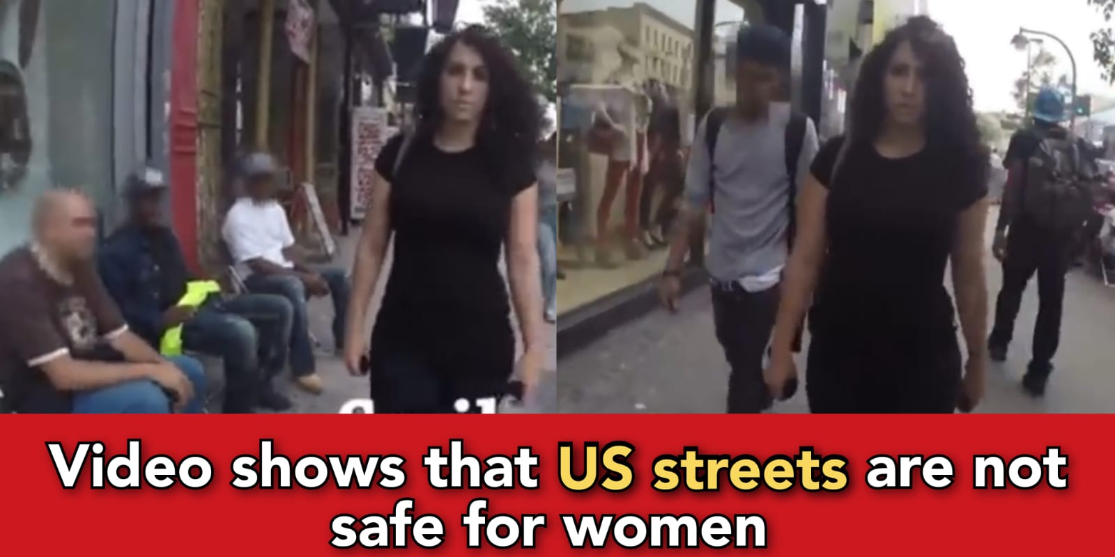 Woman walks on US streets and gets sexually by hundred people