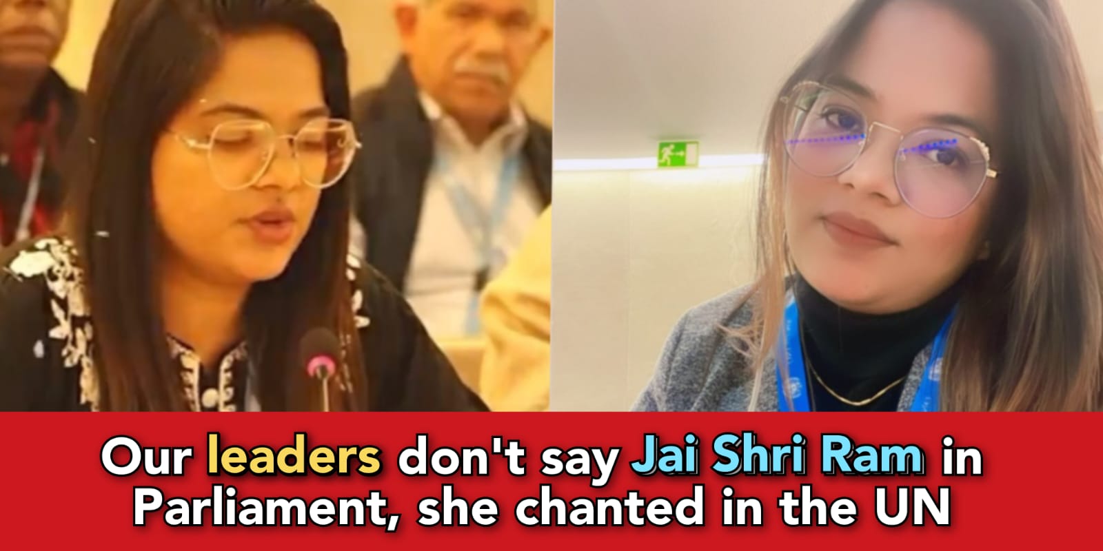 Indore: Dalit girl Rohini Ghavari chants "Jai Shri Ram" in UN assembly, kept everyone watching