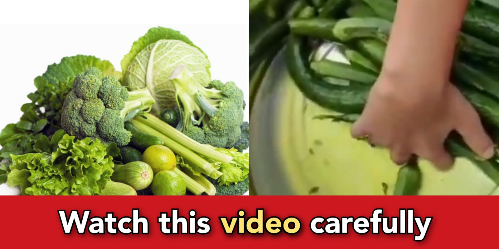 Man shows green vegetables in market are toxic, they can give you instant cancer