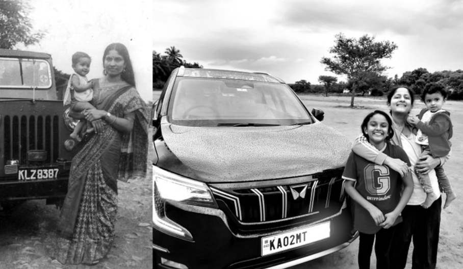 Anand Mahindra gives a top reply to a 4-decade-old picture of a girl with Mahindra car