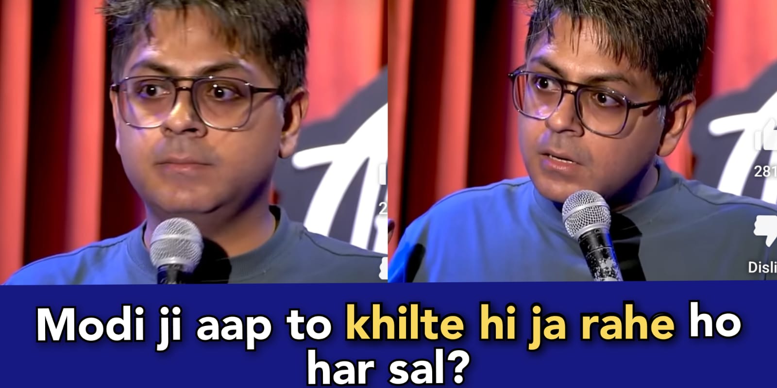 Stand up comedian asks Modiji "how come you're getting fairer every year?"