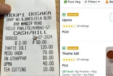 Mumbai man shows massive price differences between Zomato and restaurant bills, catch details