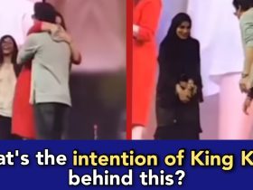 SRK gives tight hug to Hindu girls, but doesn't even touch muslim girls