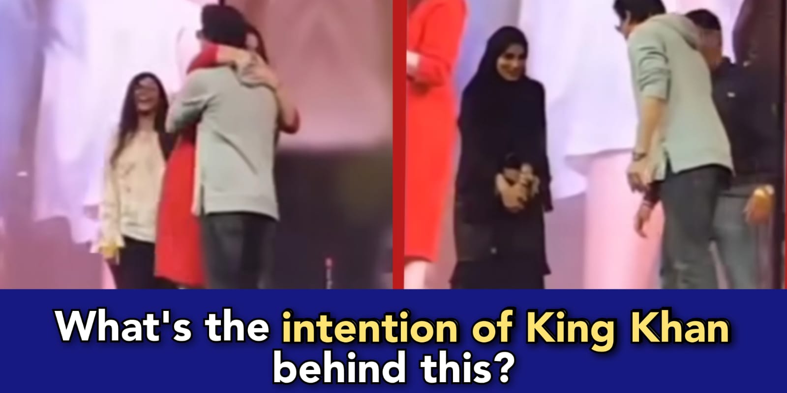 SRK gives tight hug to Hindu girls, but doesn't even touch muslim girls