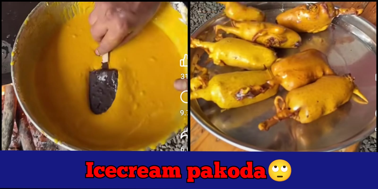 Internet abuzz, Man makes Pakora with chocolate icecream