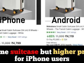 User shocked to see different prices for same suitcase on Android and iPhone