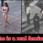 Iran: Girl harassed for improper Hijab, she wears Bikinis to protest