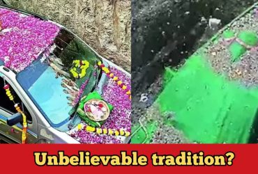 Man who loved his car performs last rites, buries with all rituals