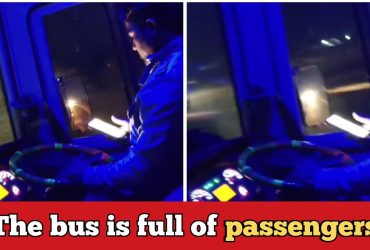 Dolphin travel bus driver seen watching instagram reels while Bus at full speed