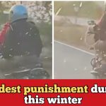 UP: police makes accused ride bike in cold waves, video goes viral